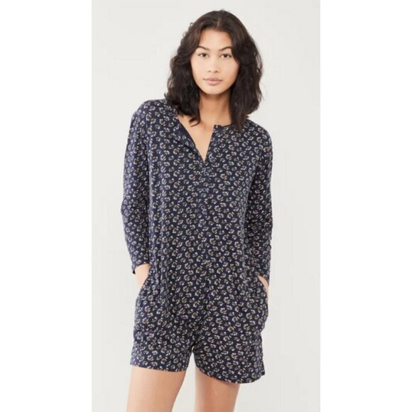 💕THE GREAT💕 The Henley Romper ~ Navy Apron Floral Size 4 Large NWT - Picture 6 of 16